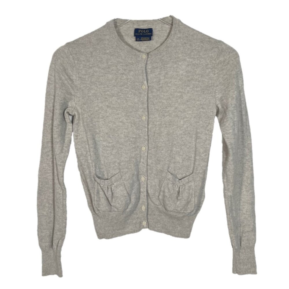 Polo Ralph Lauren Wool Button Front Long Sleeve Cardigan Size Large (12/14)